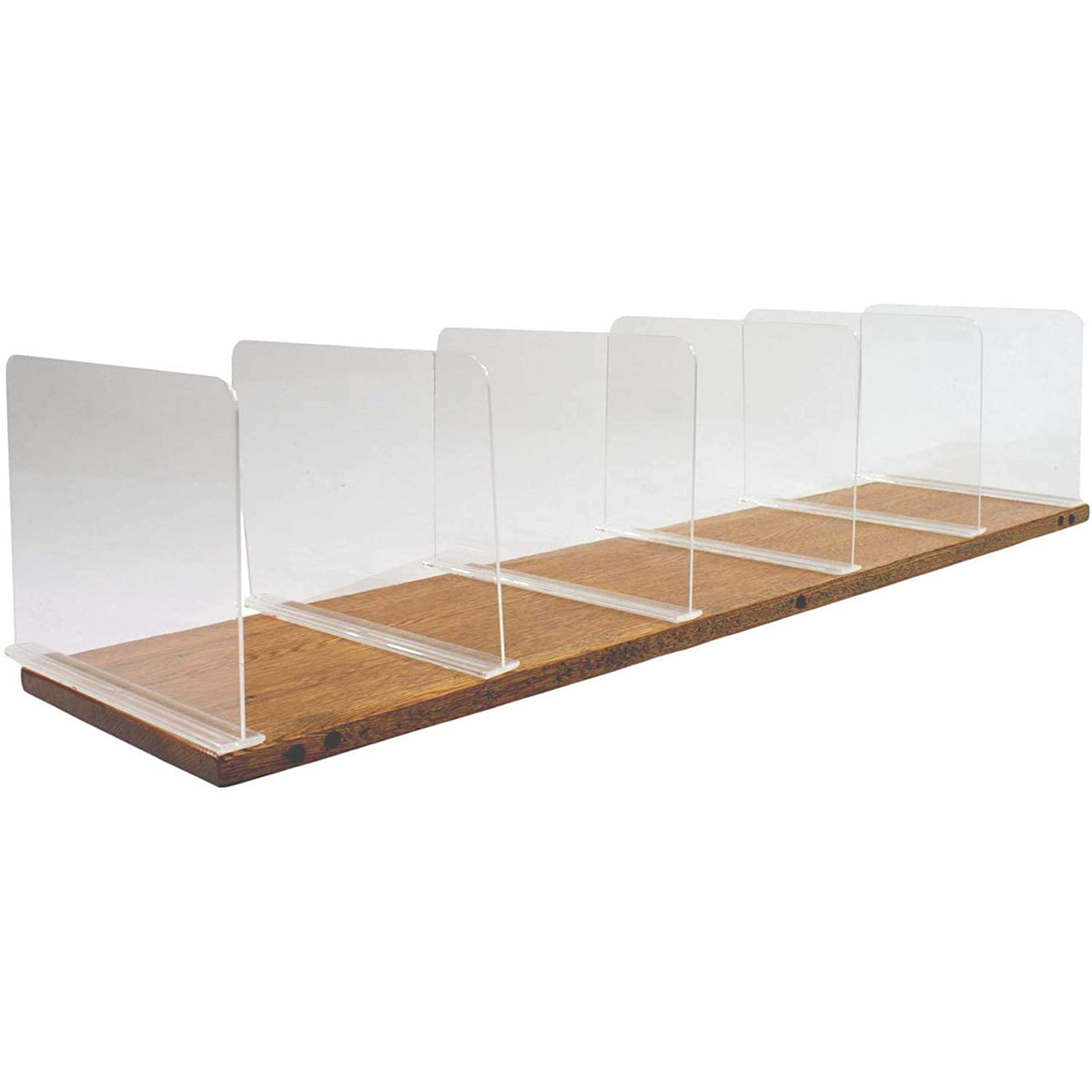 Bee Neat Clear Acrylic Shelf Dividers for Closets - Closet Shelf Organizer and S