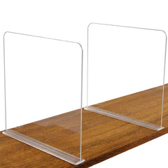 6 Pack Clear Acrylic Shelf Dividers – NestInOrder